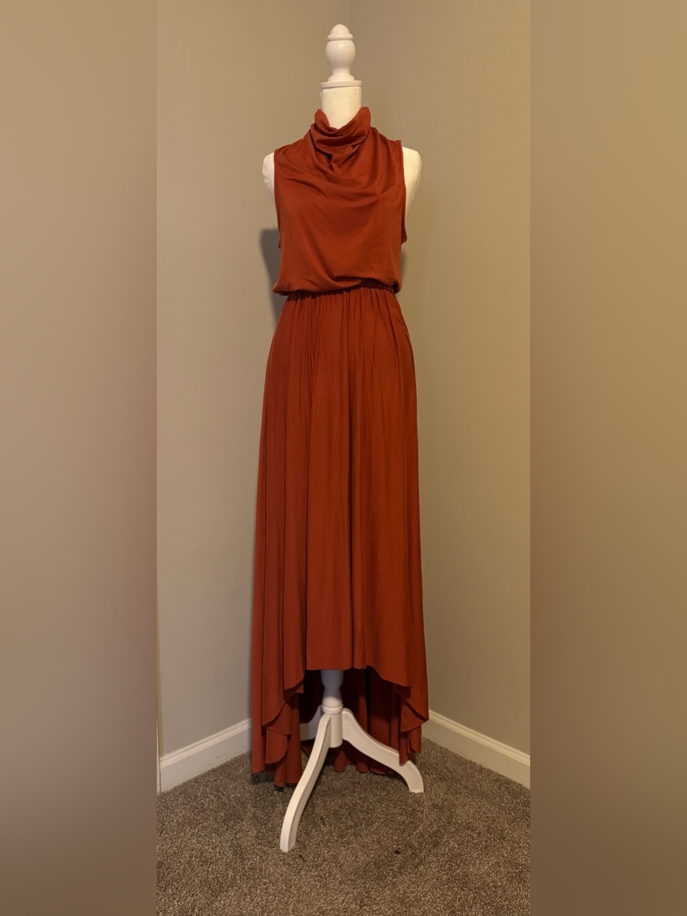 Rachel Pally Rust High-Low Maxi Skirt